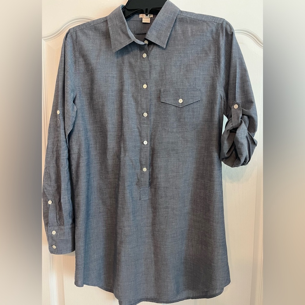 J Crew Chambray Popover Tunic